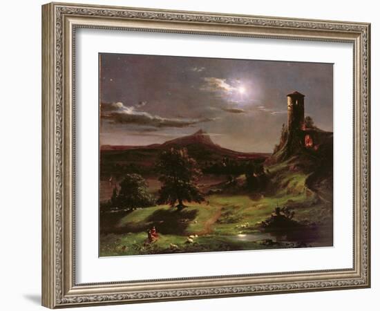 Landscape (Moonlight), C.1833-34-Thomas Cole-Framed Giclee Print