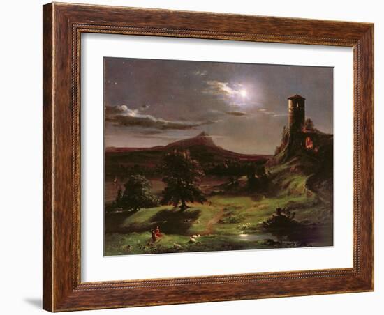 Landscape (Moonlight), C.1833-34-Thomas Cole-Framed Giclee Print