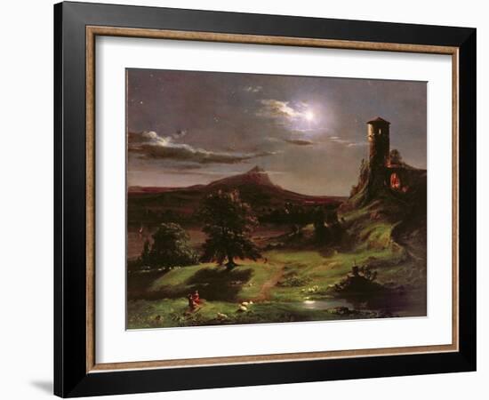 Landscape (Moonlight), C.1833-34-Thomas Cole-Framed Giclee Print