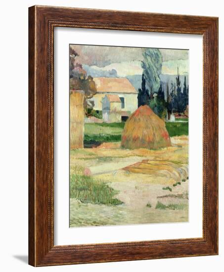 Landscape Near Arles, 1888-Paul Gauguin-Framed Giclee Print