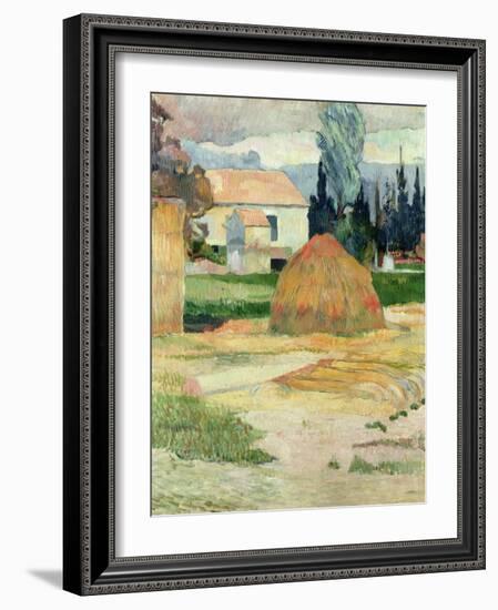 Landscape Near Arles, 1888-Paul Gauguin-Framed Giclee Print