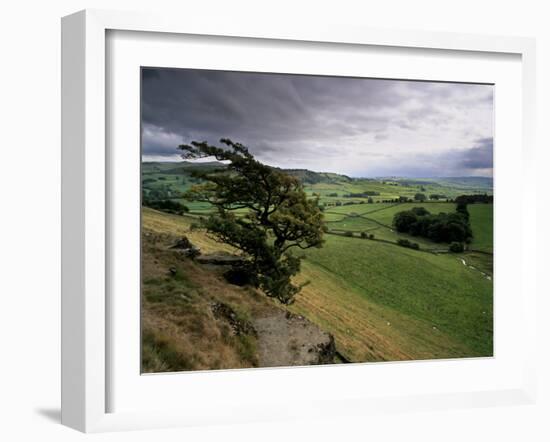 Landscape Near Austwick, Yorkshire Dales National Park, Yorkshire, England, United Kingdom, Europe-Patrick Dieudonne-Framed Photographic Print