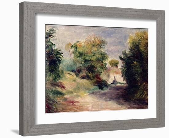 Landscape Near Cagnes, 1907-Pierre-Auguste Renoir-Framed Giclee Print