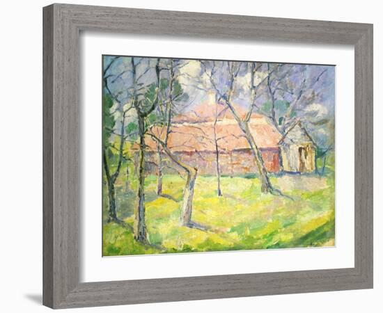 Landscape Near Kiev, 1930-Kazimir Malevich-Framed Giclee Print