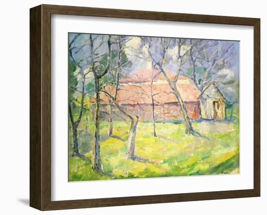 Landscape Near Kiev, 1930-Kazimir Malevich-Framed Giclee Print