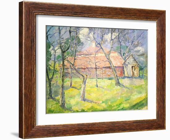 Landscape Near Kiev, 1930-Kazimir Malevich-Framed Giclee Print