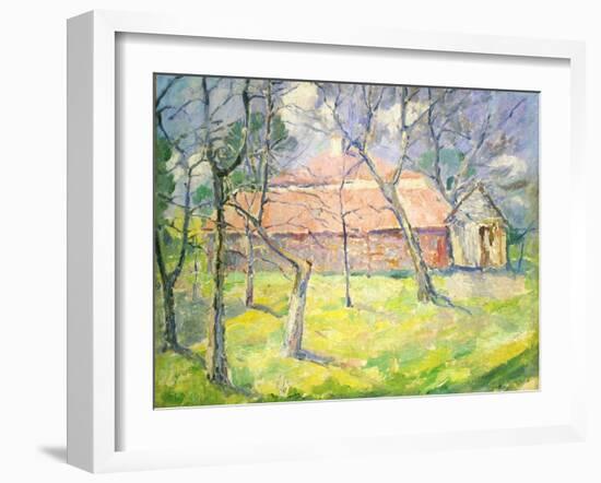 Landscape Near Kiev, 1930-Kazimir Malevich-Framed Giclee Print