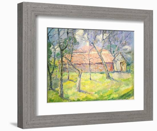 Landscape Near Kiev, 1930-Kazimir Malevich-Framed Giclee Print