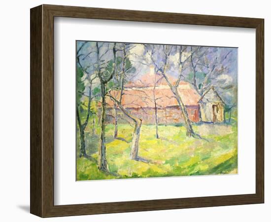 Landscape Near Kiev, 1930-Kazimir Malevich-Framed Giclee Print