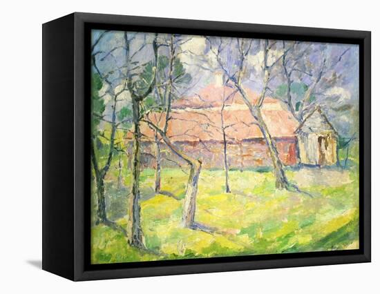 Landscape Near Kiev, 1930-Kazimir Malevich-Framed Premier Image Canvas