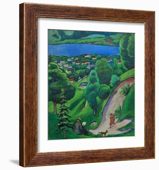 Landscape near Lake Tegern-Auguste Macke-Framed Giclee Print