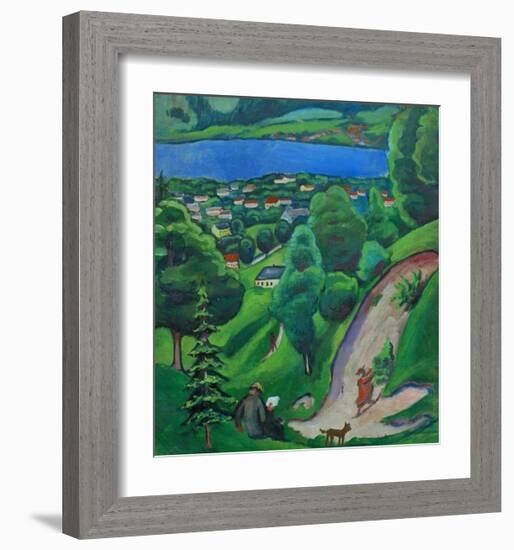 Landscape near Lake Tegern-Auguste Macke-Framed Giclee Print