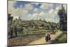 Landscape Near Pontoise, the Auvers Road, 1881-Camille Pissarro-Mounted Giclee Print