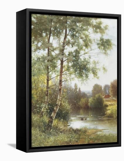 Landscape near Sonning on Thames-Ernest Parton-Framed Premier Image Canvas