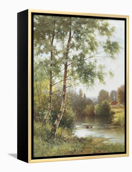 Landscape near Sonning on Thames-Ernest Parton-Framed Premier Image Canvas
