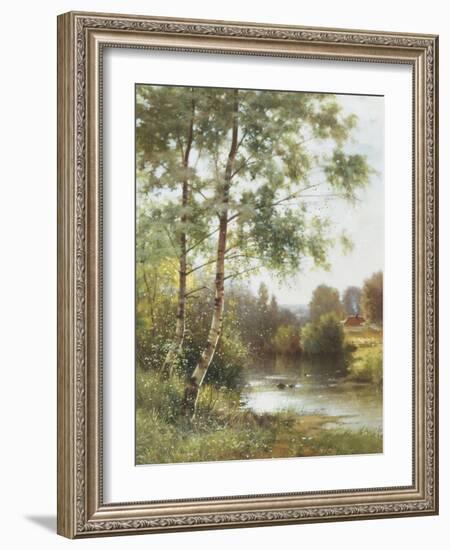 Landscape near Sonning on Thames-Ernest Parton-Framed Giclee Print