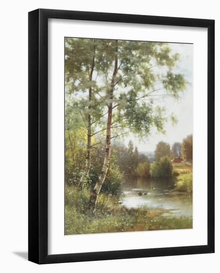 Landscape near Sonning on Thames-Ernest Parton-Framed Giclee Print