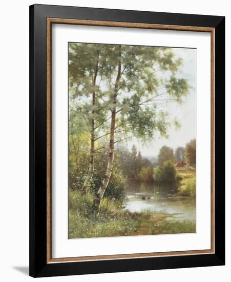 Landscape near Sonning on Thames-Ernest Parton-Framed Giclee Print