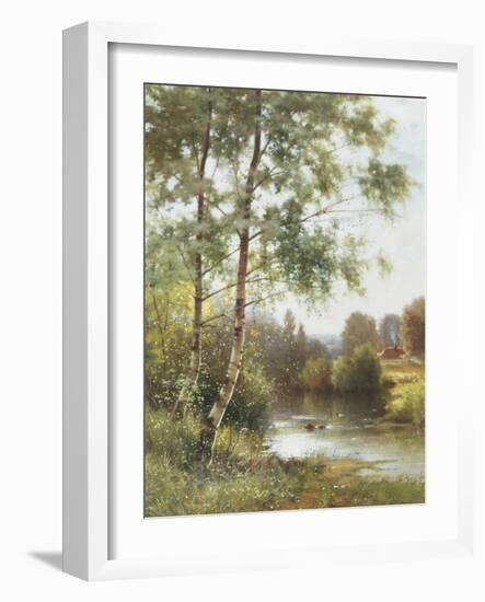 Landscape near Sonning on Thames-Ernest Parton-Framed Giclee Print