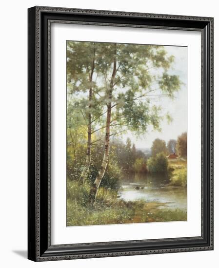 Landscape near Sonning on Thames-Ernest Parton-Framed Giclee Print