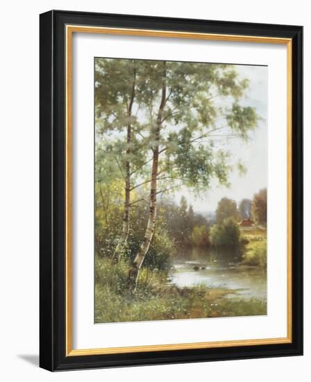 Landscape near Sonning on Thames-Ernest Parton-Framed Giclee Print