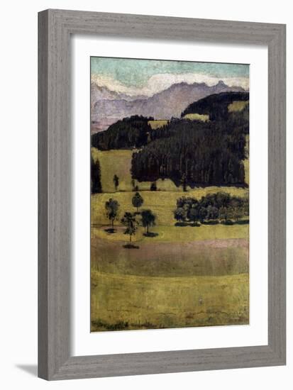 Landscape, Oaks at Stockhorn, 1898 (Oil on Canvas)-Ferdinand Hodler-Framed Giclee Print