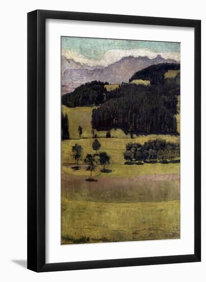 Landscape, Oaks at Stockhorn, 1898 (Oil on Canvas)-Ferdinand Hodler-Framed Giclee Print