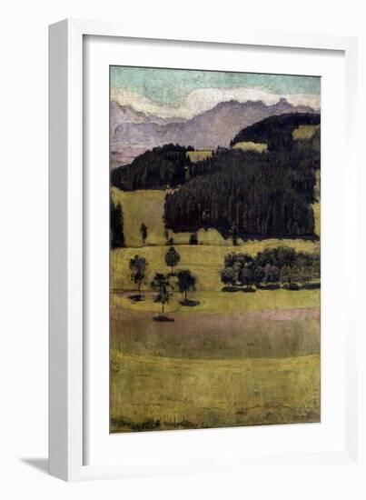 Landscape, Oaks at Stockhorn, 1898 (Oil on Canvas)-Ferdinand Hodler-Framed Giclee Print