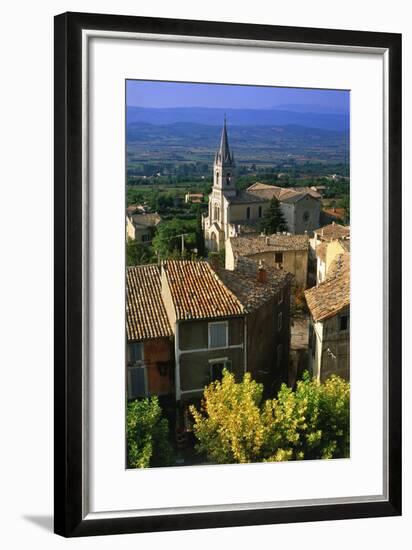 Landscape of Bonnieux, Provence, France-Peter Adams-Framed Photographic Print