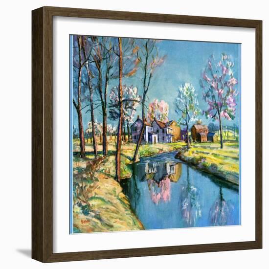 "Landscape of Farm in Springtime,"May 1, 1932-Walter Baum-Framed Giclee Print