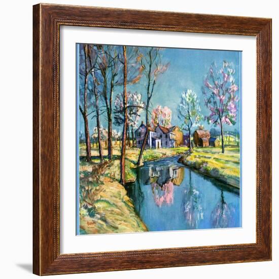 "Landscape of Farm in Springtime,"May 1, 1932-Walter Baum-Framed Giclee Print