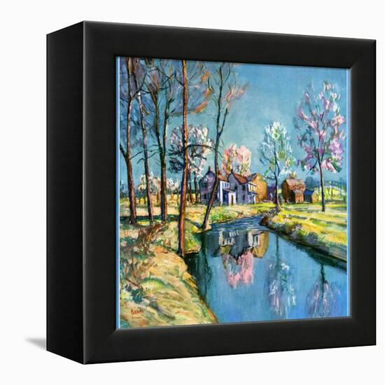 "Landscape of Farm in Springtime,"May 1, 1932-Walter Baum-Framed Premier Image Canvas