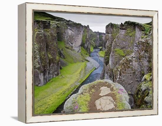 Landscape of Fjadrarglufur Gorge, Iceland-Joan Loeken-Framed Premier Image Canvas