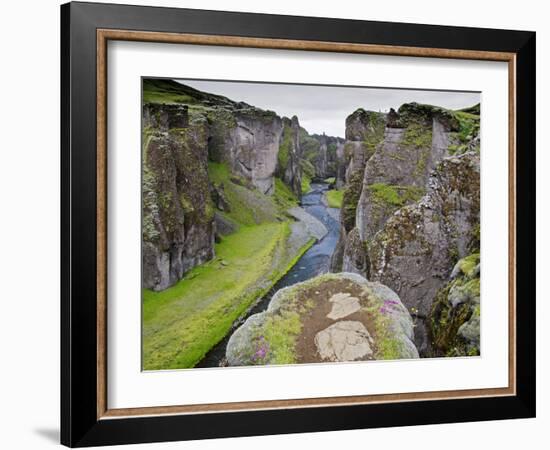 Landscape of Fjadrarglufur Gorge, Iceland-Joan Loeken-Framed Photographic Print