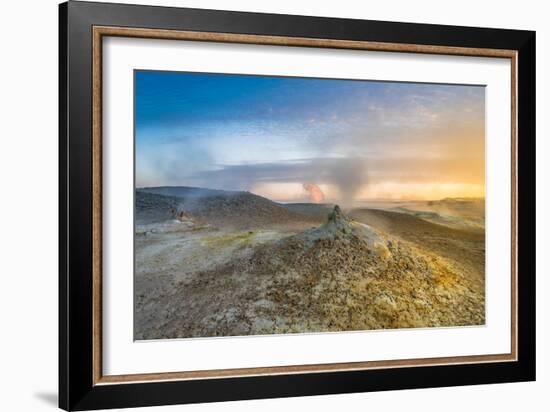 Landscape of Geothermal Hot Springs, Mud Pots and Fumaroles, Namaskard by Lake Myvatn, Iceland-Ragnar Th Sigurdsson-Framed Photographic Print