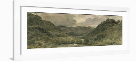 Landscape of Hills and Mountains in the Lake District-John Constable-Framed Giclee Print