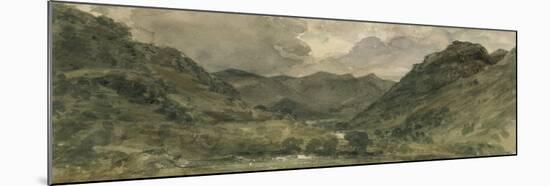 Landscape of Hills and Mountains in the Lake District-John Constable-Mounted Giclee Print