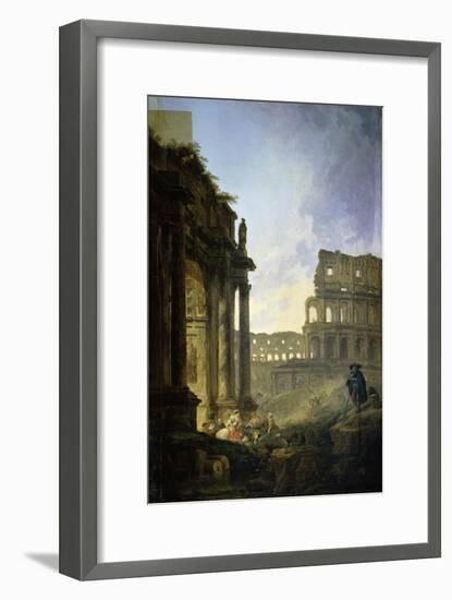 Landscape of Italy-Hubert Robert-Framed Giclee Print