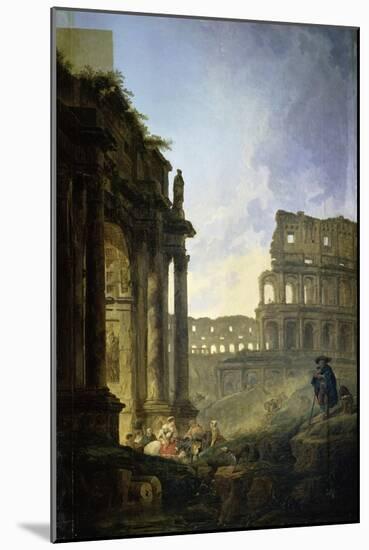 Landscape of Italy-Hubert Robert-Mounted Giclee Print