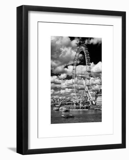 Landscape of London Eye - Millennium Wheel and River Thames - London - England - United Kingdom-Philippe Hugonnard-Framed Art Print