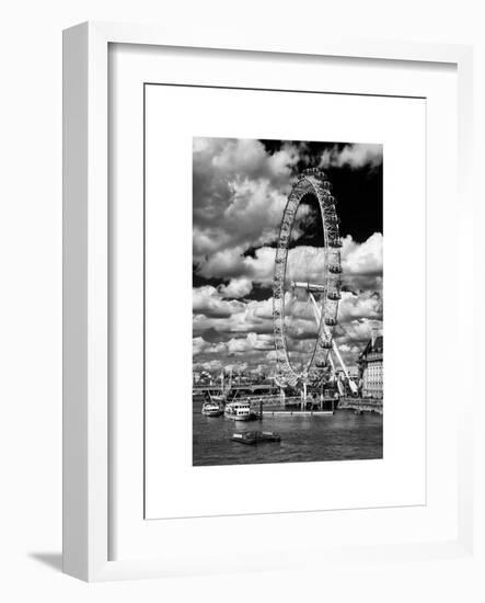 Landscape of London Eye - Millennium Wheel and River Thames - London - England - United Kingdom-Philippe Hugonnard-Framed Art Print