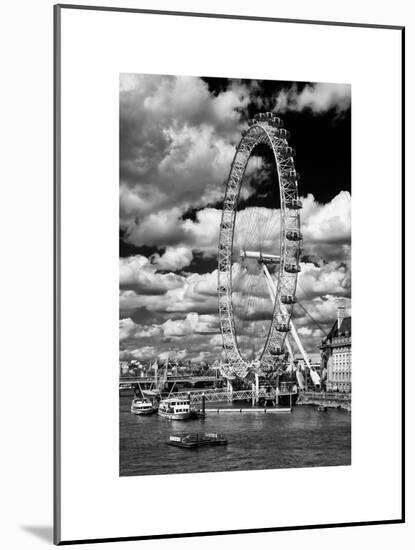 Landscape of London Eye - Millennium Wheel and River Thames - London - England - United Kingdom-Philippe Hugonnard-Mounted Art Print