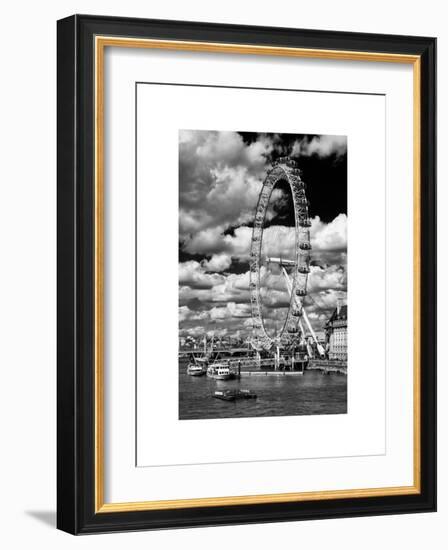 Landscape of London Eye - Millennium Wheel and River Thames - London - England - United Kingdom-Philippe Hugonnard-Framed Art Print