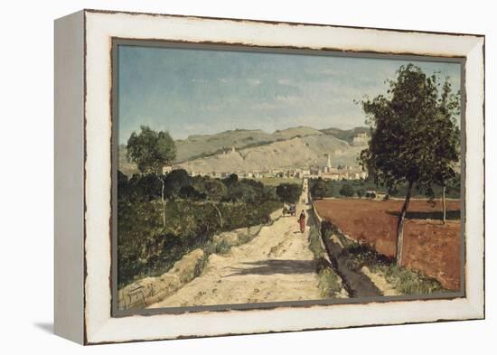 Landscape of Provence. View of Saint-Saturnin-Les-Apt-Paul Camille Guigou-Framed Premier Image Canvas