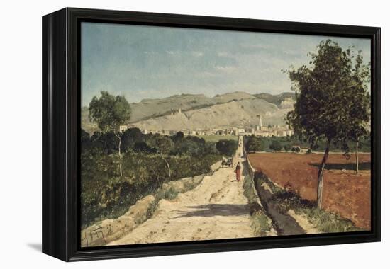 Landscape of Provence. View of Saint-Saturnin-Les-Apt-Paul Camille Guigou-Framed Premier Image Canvas