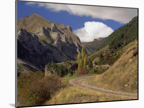 Landscape of Rough Road Through the Mountains Near Bielsa, in the Pyrenees Mountains, Aragon, Spain-Michael Busselle-Mounted Photographic Print