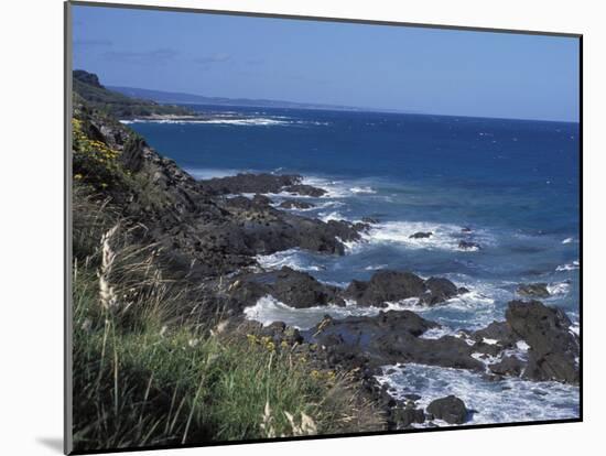 Landscape of Rugged Rocky Coastline Along the Great Ocean Road, Victoria, Australia-Richard Nebesky-Mounted Photographic Print