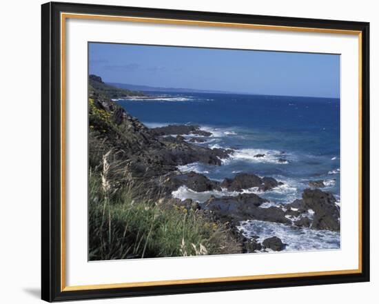 Landscape of Rugged Rocky Coastline Along the Great Ocean Road, Victoria, Australia-Richard Nebesky-Framed Photographic Print