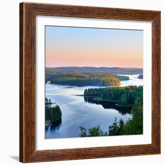 Landscape of Saimaa Lake from Above, Finland-Aleksey Stemmer-Framed Photographic Print