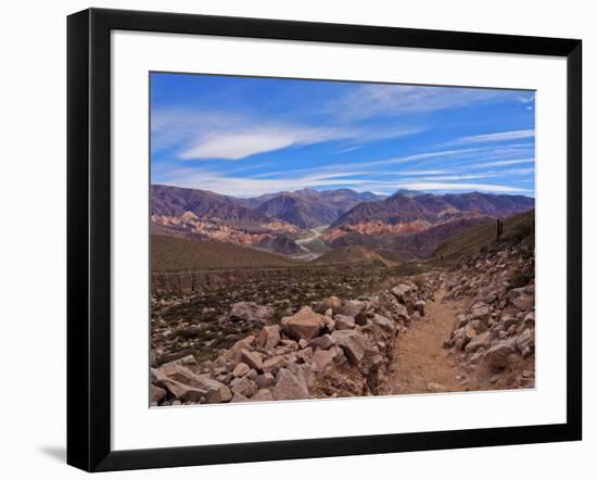 Landscape of surrounding mountains, Tilcara, Jujuy Province, Argentina, South America-Karol Kozlowski-Framed Photographic Print